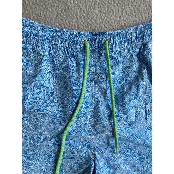 J. Crew Swim Suit Shorts 2XL Drawstring Bult In Brief Blue Pockets Trunks XXL - Picture 2 of 16